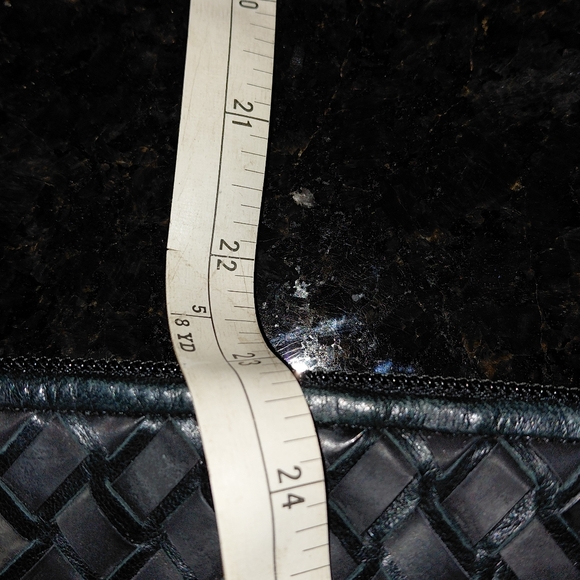 Vtg Bally Checkered Patent & Matte Black Leather Crossbody VGVC! - Picture 13 of 13